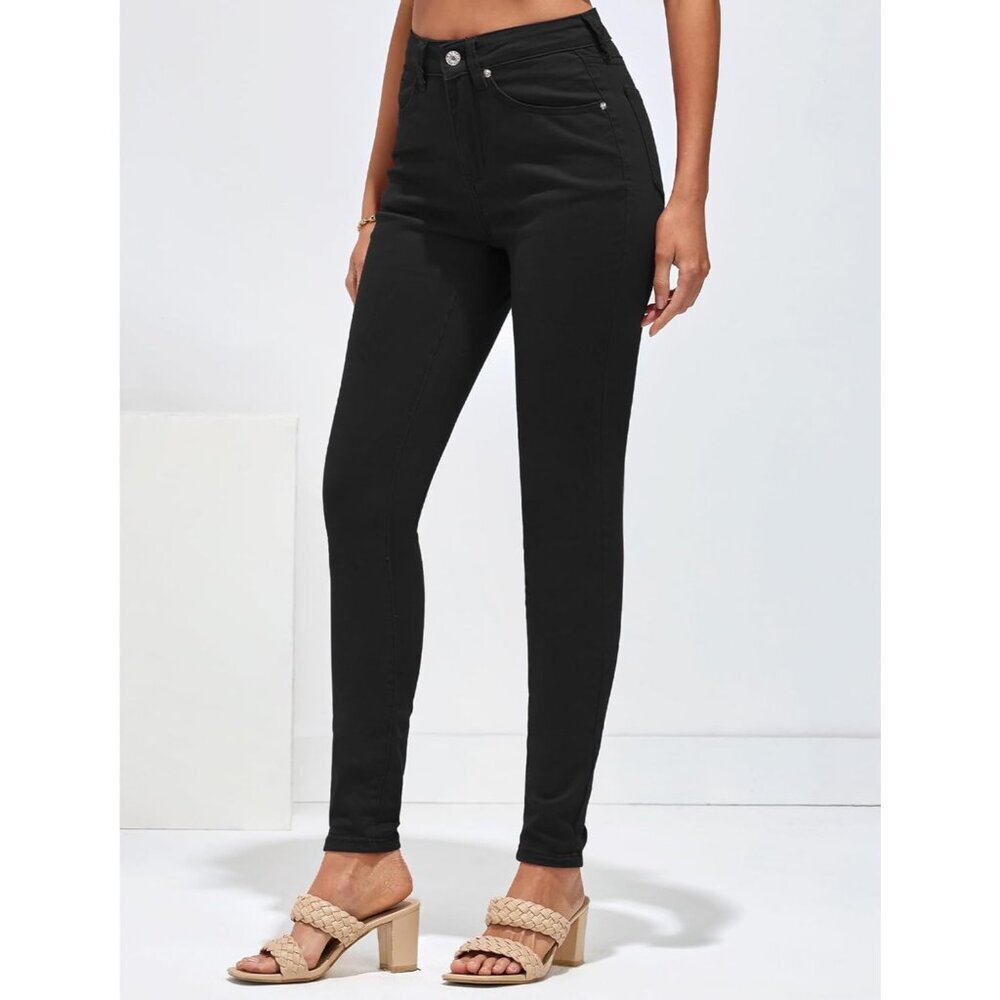 Women Skinny Jeans High Waist Stretch Denim Pants Casual Slim Fit Flattering - Picture 7 of 8